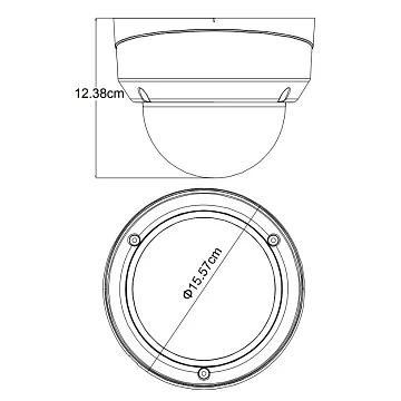 Купольная IP видеокамера 5 Мп AVTech, AVM5447P (2.8 - 12.0 мото)