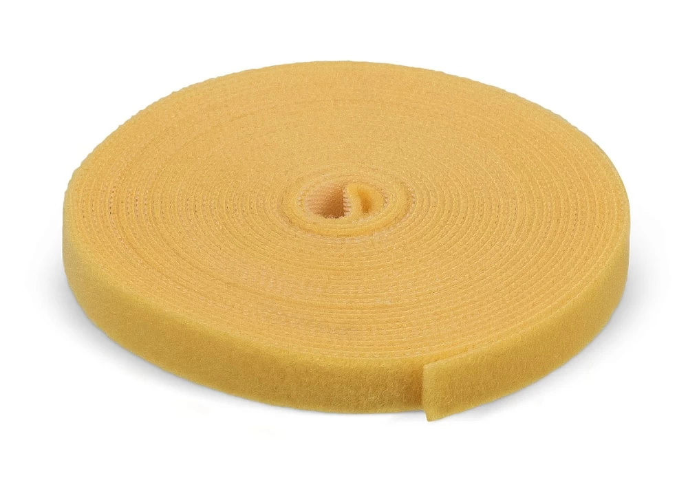 Лента (липучка) в рулоне, 9 мм, 5 м, желтая Cabeus ROL-5x9-YL (9372c)