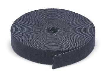 Лента (липучка) в рулоне, 16 мм, 5 м, черная Cabeus ROL-5x16-BK (9376c)