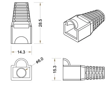 Защитный колпачок для коннекторов RJ45 AMATEK AVC-Cover-RJ45