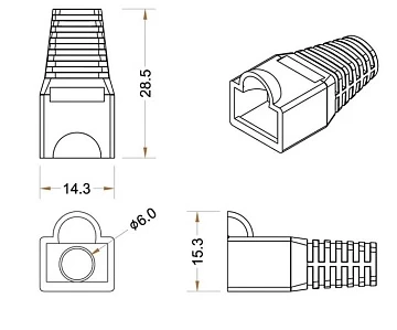 Защитный колпачок для коннекторов RJ45 AMATEK AVC-Cover-RJ45