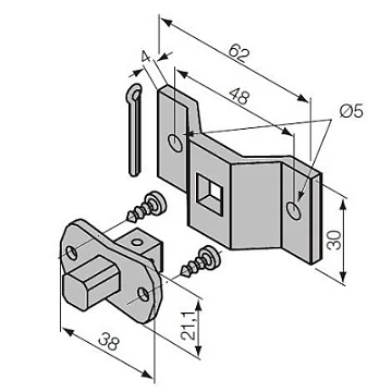Крепление, для приводов S NICE 523.10012