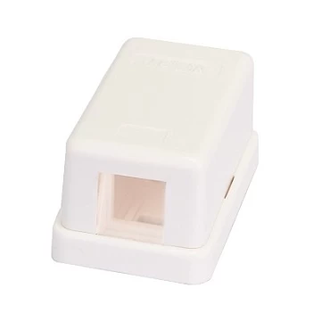 Корпус настенной розетки, под 1 модуль NETLAN EC-UWO-1KJ-WT-10