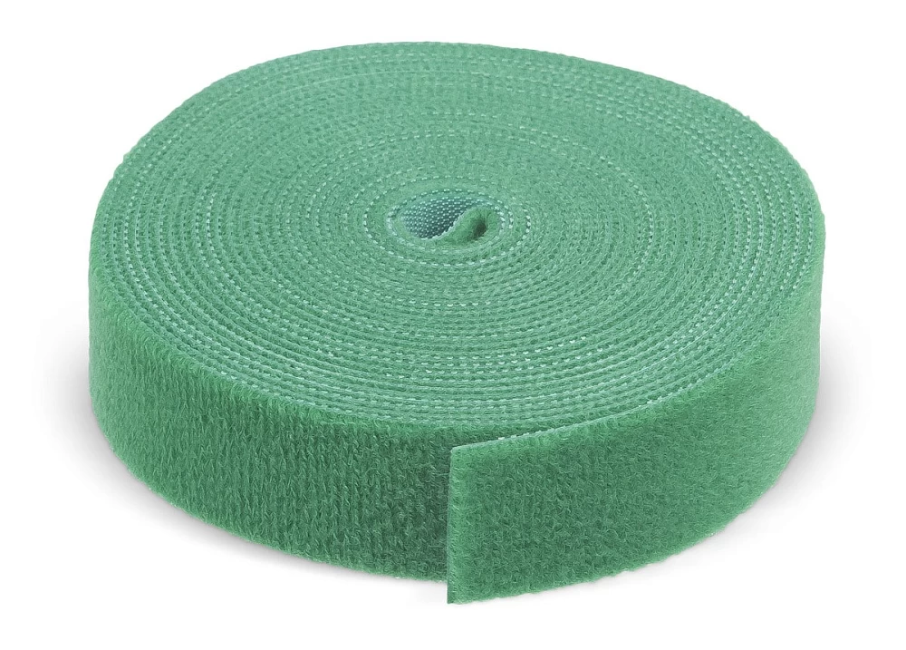 Лента (липучка) в рулоне, 25 мм, 5 м, зеленая Cabeus ROL-5x25-GN (9385c)