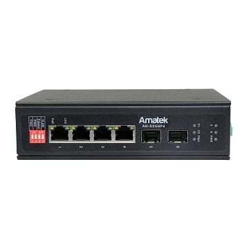 6 портовый неуправляемый коммутатор с PoE AMATEK AN-SXG6P4