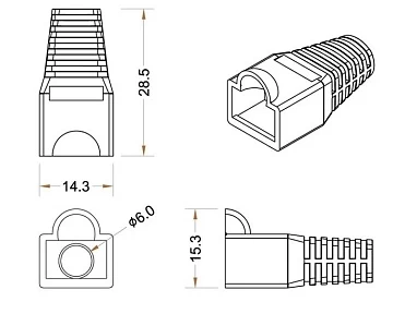 Защитный колпачок для коннекторов RJ45 AMATEK AVC-Cover-RJ45