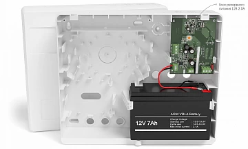 Блок резервного питания Ритм БРП 12В 25А в корпусе "Контакт" под АКБ 7Aч