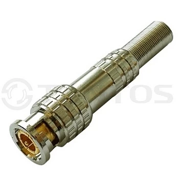 РАЗЪЕМ TS BNC штекер под пайку с пружиной, металл