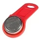 Ключ Touch Memory с пластиковым держателем DS1990A (Красный)