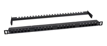 Патч-панель 19", 05U, 24 порта Cabeus PLHD-24-Cat.5e-Dual-180-05U (9663c)