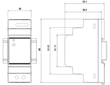 Блок питания FARADAY 36W/12-24V/DIN Slim
