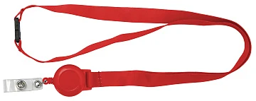 Ремешок с пряжкой и ретрактором красный Smartec ST-AC203LR-RD