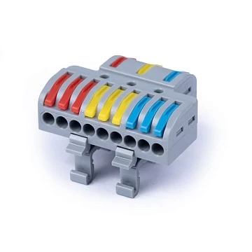 Клемма проходная 3-9 полюса с рычагом на DIN-рейку 0,08-2,5/4,0 (1шт) Cabeus MX-933D (11463c)