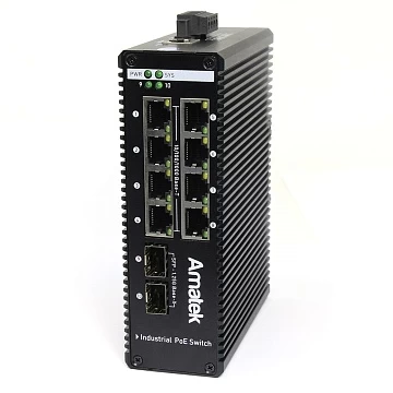 10 портовый управляемый коммутатор с PoE AMATEK AN-SXGM10P8A