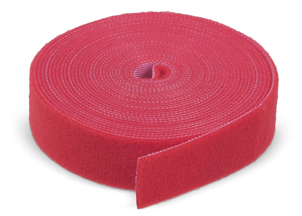 Лента (липучка) в рулоне, 25 мм, 5 м, красная Cabeus ROL-5x25-RD (9384c)