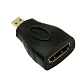 Переходник MicroHDMI-HDMI, v2 NETLAN EC-HD20CB-AD-BK-10