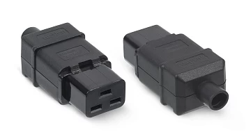 Вилка С19 разборная, 16А, 250 V, черная Cabeus IEC-320-C19 (9648c)