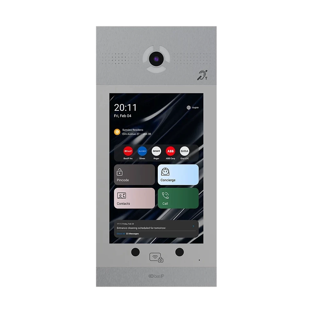 Вызывная IP видеопанель многоабонентская BAS-IP AA-14FBIS SILVER