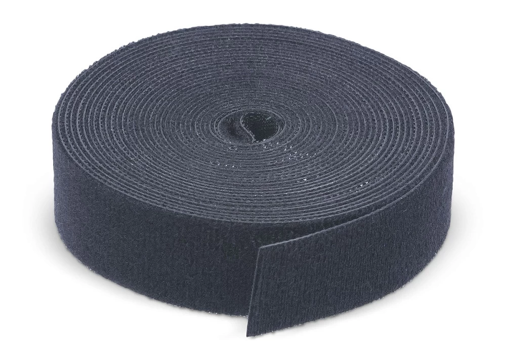 Лента (липучка) в рулоне, 25 мм, 5 м, черная Cabeus ROL-5x25-BK (9381c)