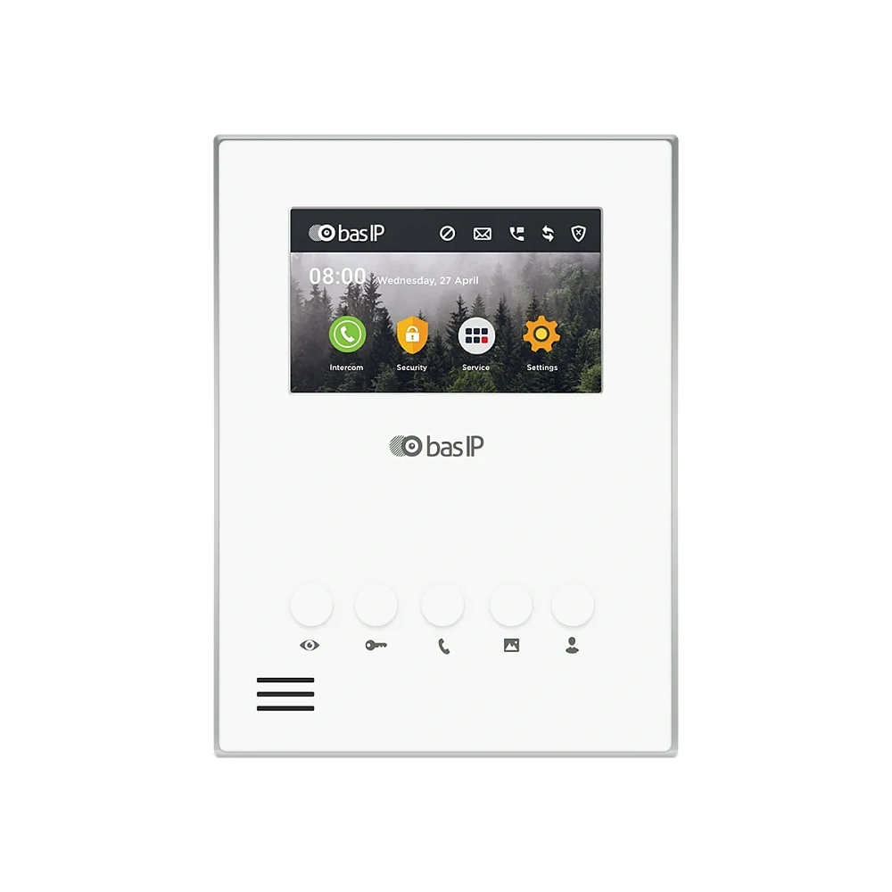 Монитор IP видеодомофона BAS-IP AU-04LAF WHITE