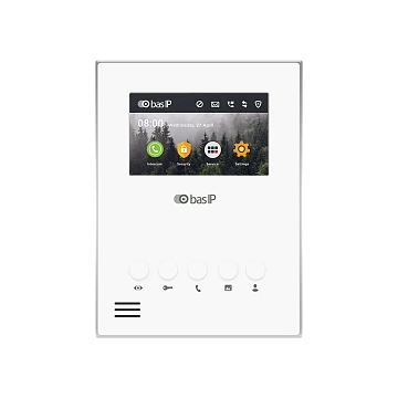 Монитор IP видеодомофона BAS-IP AU-04LAF WHITE