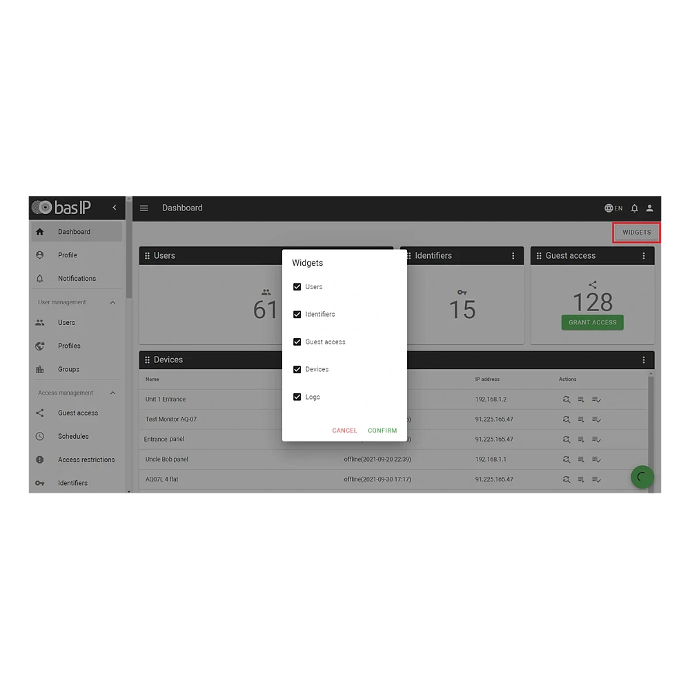 Программное обеспечение BAS-IP Link BASIC
